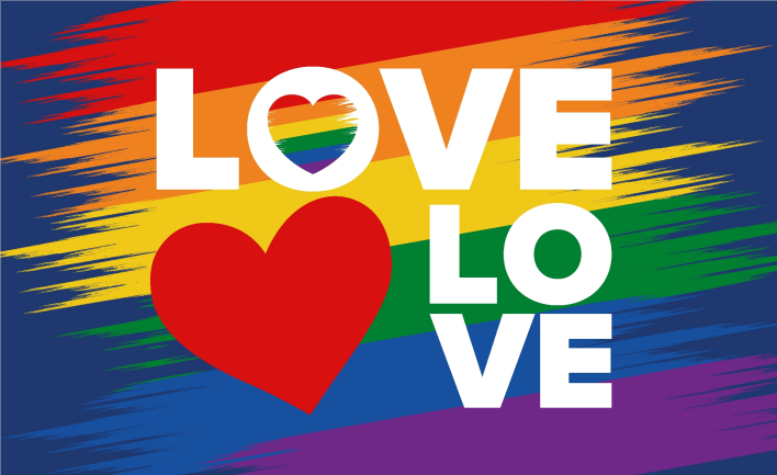 Love is Love Rainbow 3'x5' Flag ROUGH TEX® 68D