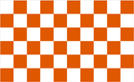 Checkered Orange & White 3'x5' Flag ROUGH TEX® 68D