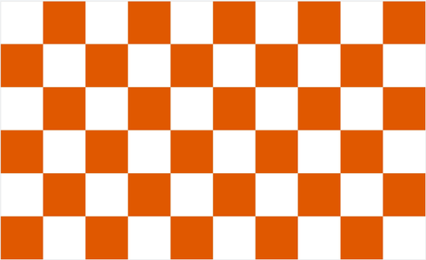Checkered Orange & White 3'x5' Flag ROUGH TEX® 68D