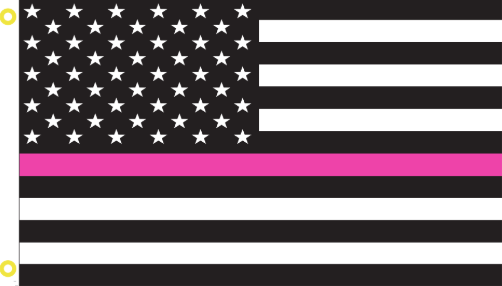USA Thin Pink Line 3'x5' Flag ROUGH TEX® 68D