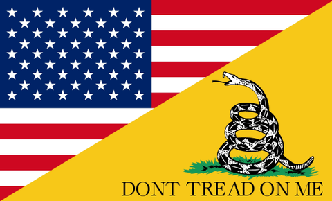 USA Gadsden Half 3'x5' Flag ROUGH TEX® 68D Nylon American Don't Tread on Me