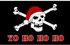 Santa Pirate Yo Ho Ho Ho 3'X5' Flag ROUGH TEX® 68D