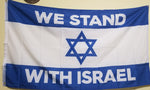 We Stand With Israel 3'x5' Flag Rough Tex 100D