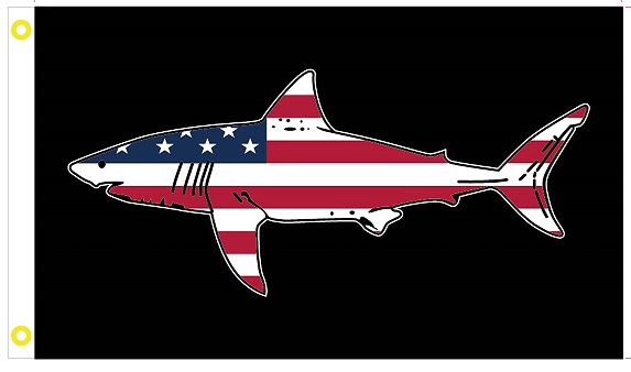 American Shark 3'x5' Flag ROUGH TEX® 100D