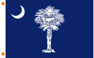 South Carolina 3'X5' Flag ROUGH TEX® 68D