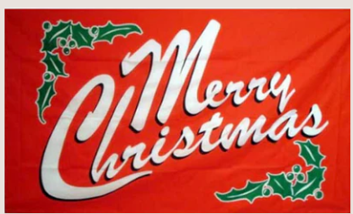 Merry Christmas Red Mistletoe 3'x5' Flag ROUGH TEX® 68D Nylon