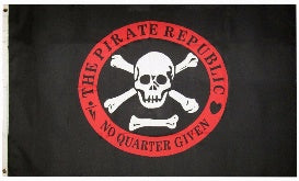 Pirate Republic No Quarter Given 3'X5' Flag ROUGH TEX® 68D