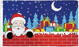 Christmas Santa Presents Wall 3'X5' Flag ROUGH TEX® 68D