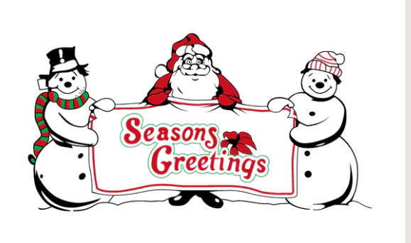 Seasons Greetings Santa Snowmen 3'X5' Flag ROUGH TEX® 68D
