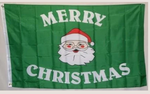Merry Christmas Santa Green 3'x5' Flag ROUGH TEX® 68D Nylon