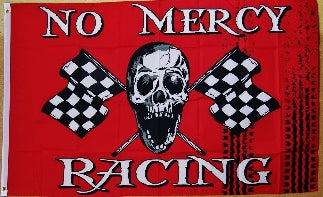 No Mercy Racing Skull 3'X5' Flag ROUGH TEX® 68D