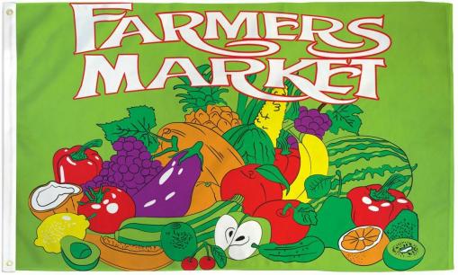 Farmers Market 3'x5' Flag ROUGH TEX® 68D