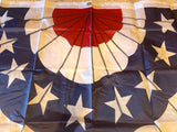 3pack USA printed bunting fan with brass and grommets