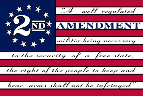 2nd Amendment USA 3'x5' Flag ROUGH TEX® 68D Nylon
