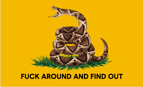 Gadsden Live Snake Fuck Around And Find Out 3'x5' Flag ROUGH TEX® 68D Nylon