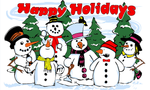 Happy Holidays Snowmen 3'x5' Flag ROUGH TEX® 68D Nylon