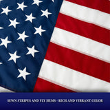 USA Made in America Nylon Embroidered Flags