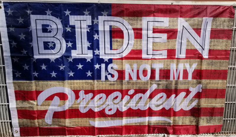 Biden in Not My President USA Vintage 3'X5' USA Rough Tex® 68D Nylon