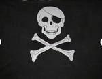 Jolly Roger With Eyepatch Deluxe Polar Fleece Blanket