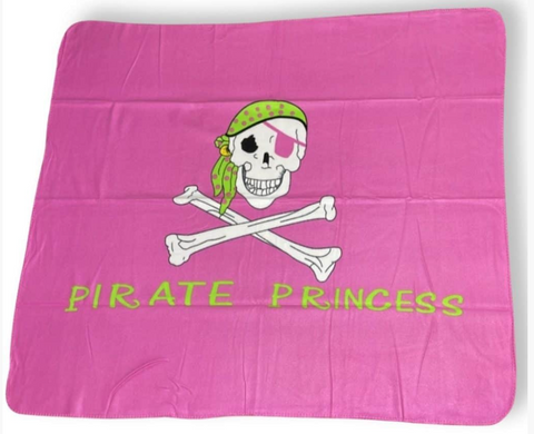 Pirate Princess Pink Deluxe Polar Fleece Blanket