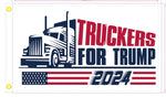 Truckers For Trump 2024 3'x5' Flag ROUGH TEX® 100D