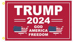 Trump 2024 God America Freedom 3'x5' Flag ROUGH TEX® 100D