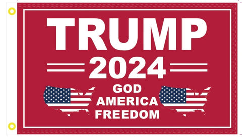 Trump 2024 God America Freedom 3'x5' Flag ROUGH TEX® 100D