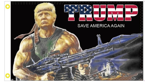 Trump Bazooka Save America Again 3'x5' Flag ROUGH TEX® 100D