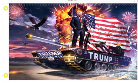 Trump 2024 Tank Commander 3'x5' Flag ROUGH TEX® 100D