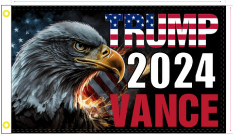 Trump 2024 Vance Eagle 3'x5' Flag ROUGH TEX® 100D