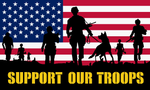 USA Support Our Troops 3'x5' Flag ROUGH TEX® 68D Nylon