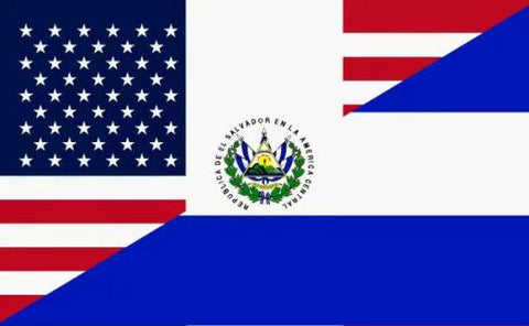 USA El Salvador Half 3'x5' Flag ROUGH TEX® 68D Nylon