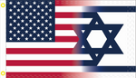 USA Israel Fading 2'x3' Flag ROUGH TEX® 100D