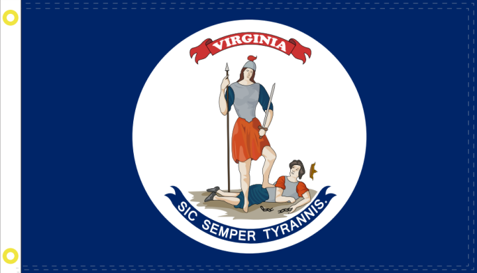 Virginia 3'x5' Flag ROUGH TEX®  Polyester