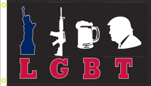 Liberty Guns Beer Trump LGBT 3'x5' Flag ROUGH TEX® 68D