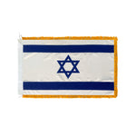 Israel 3'x5' Embroidered Flag with Gold Fringe