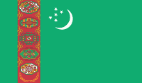 Turkmenistan 3'X5' Flag ROUGH TEX® 68D