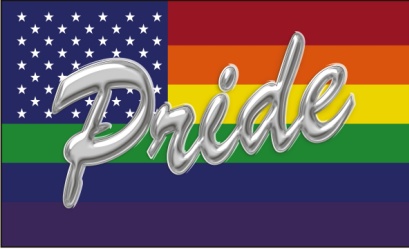 USA Rainbow Pride 3'x5' Flag ROUGH TEX® 68D Nylon