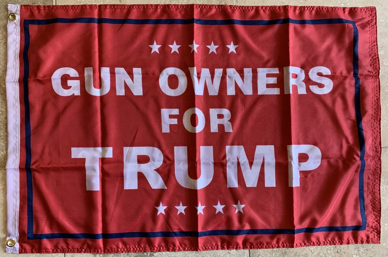 Gun Owners For Trump Double Sided Flag Rough Tex ® 2'x3' 100D