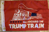 All Aboard The Trump Train Flag Red - ''12X18'' Rough Tex® 100D