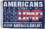 Americans For Trump Navy Knit Double Sided  "12X18" Flag -  Rough Tex® 100D