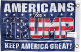 Americans For Trump Navy Knit Double Sided  "12X18" Flag -  Rough Tex® 100D