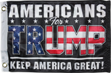 Americans For Trump Black KAG Keep America Great KNIT Double Sided  "12X18" Flag -  Rough Tex® 100D