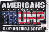 Americans For Trump Black KAG Keep America Great KNIT Double Sided  "12X18" Flag -  Rough Tex® 100D