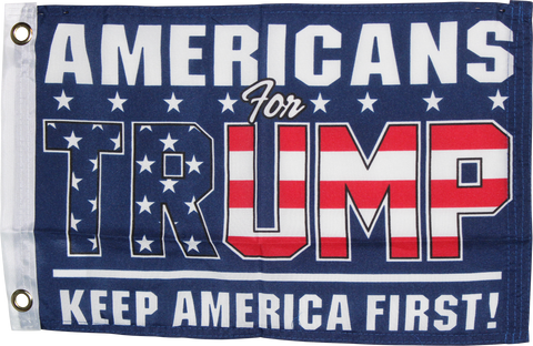 Americas For Trump Keep America First KAF Navy  - 12''X18'' Single Sided Flag