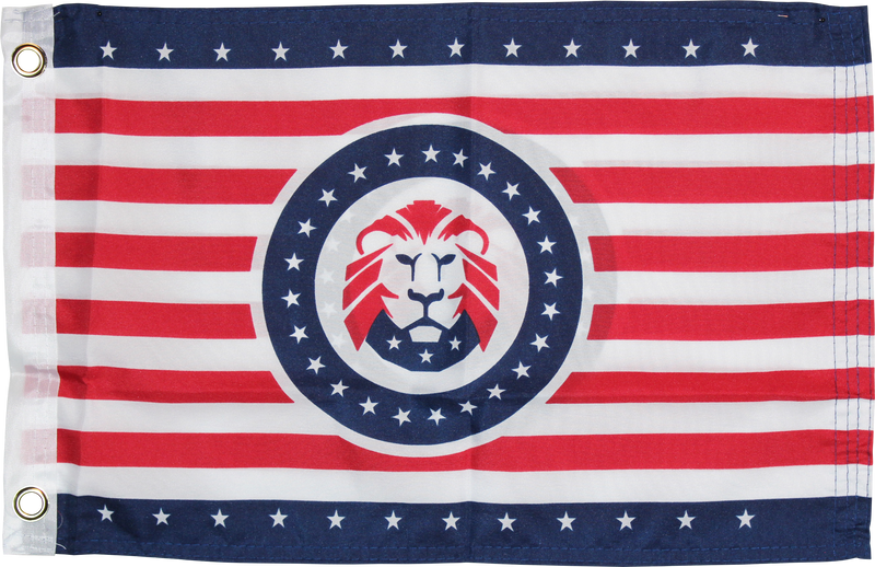 USA Trump Lion M A G A Double Sided Flag- 12''x18''  Rough Tex®