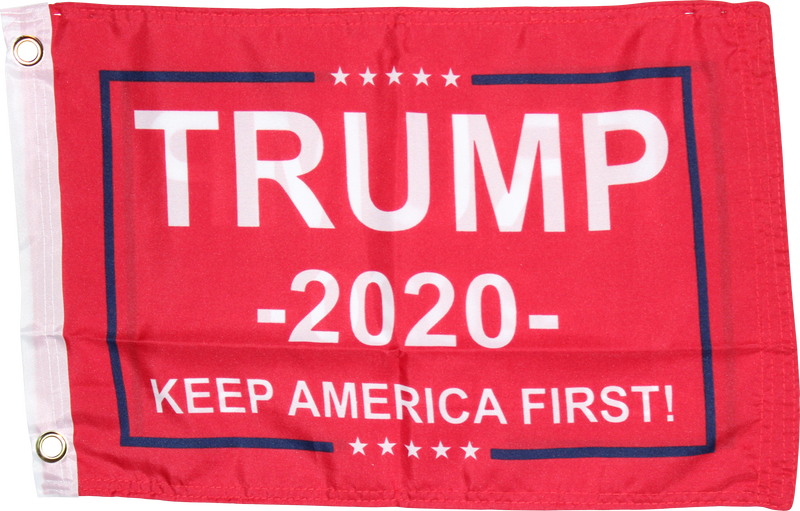 Trump 2020 Keep America First KAF Red Double Sided Flag- 12''x18'' Rough Tex®