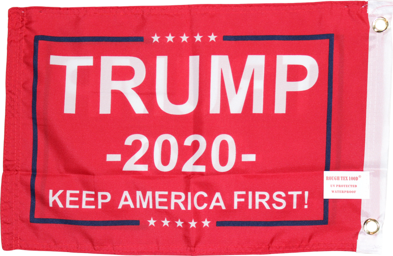 Trump 2020 Keep America First KAF Red Double Sided Flag- 12''x18'' Rough Tex®