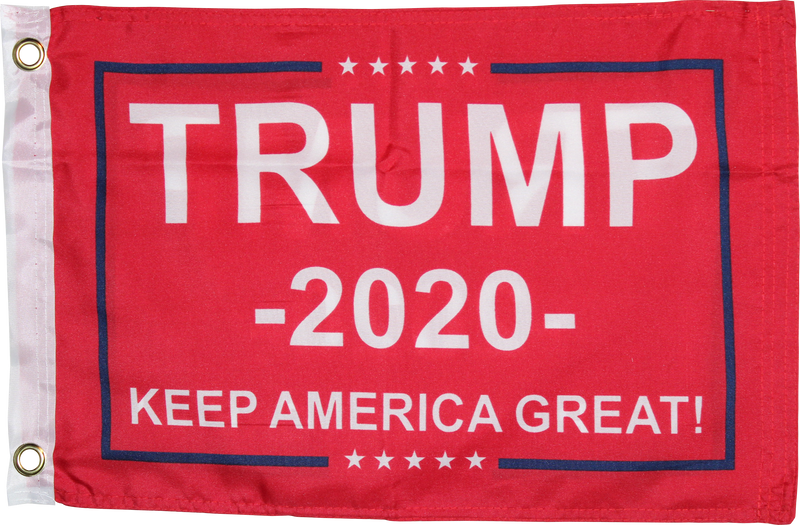 Red Trump 2020 Keep America Great KAG Double Sided Flag- 12''x18''  Rough Tex®