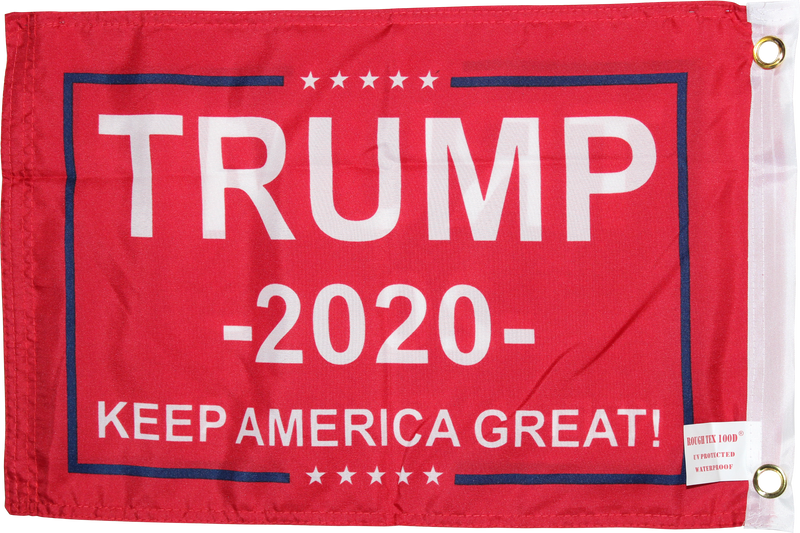 Red Trump 2020 Keep America Great KAG Double Sided Flag- 12''x18''  Rough Tex®